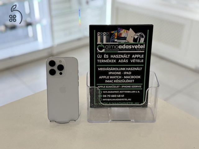 iPhone 16 Pro 256GB Független Hibátlan/2026.08.31.Apple Gar./Akku 100%/p4659