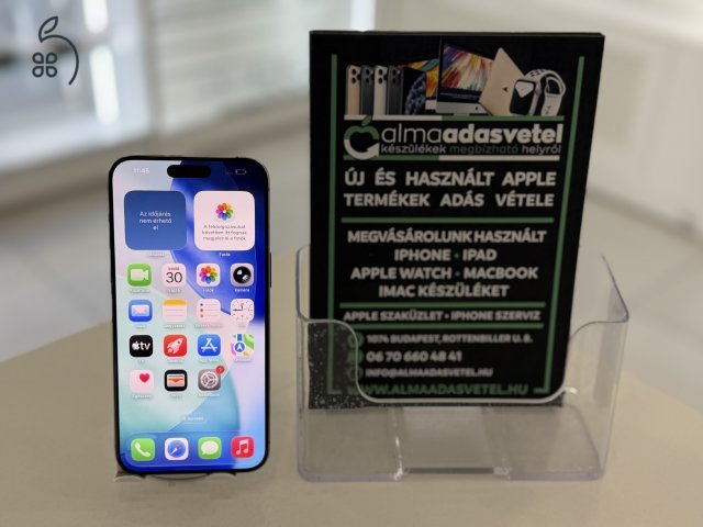 iPhone 15 Pro Max 256GB Független/Újszerű/1-3 hónap gar./Akku 85%/p160
