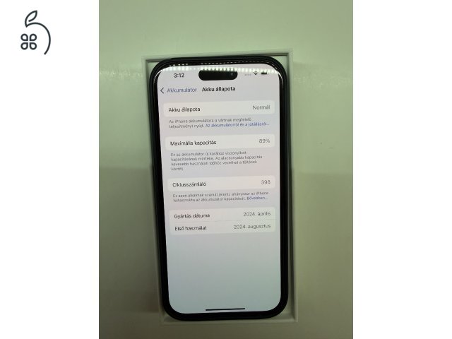 IPhone 15 pro fekete 128gb