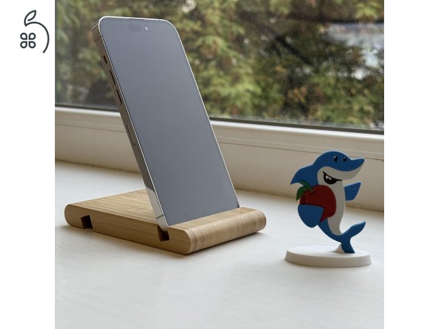 HIBÁTLAN iPhone 14 Pro Max 128GB Silver -1 ÉV GARANCIA - Kártyafüggetlen, MS4239, 100% Akksi 