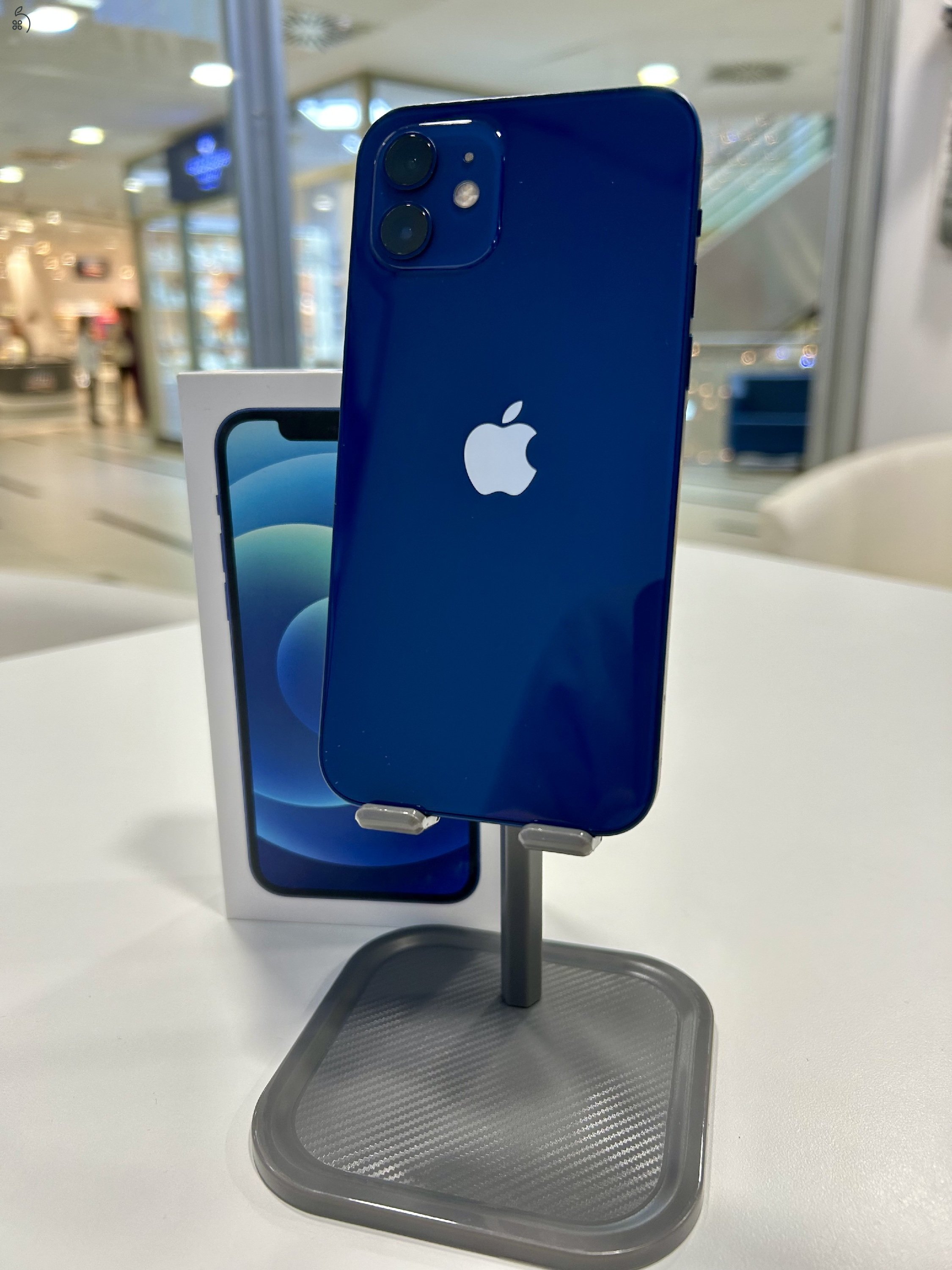 Újszerű iPhone 12 128GB Kék Új 100% Akku Független 3Hó Gar + Beszámítás