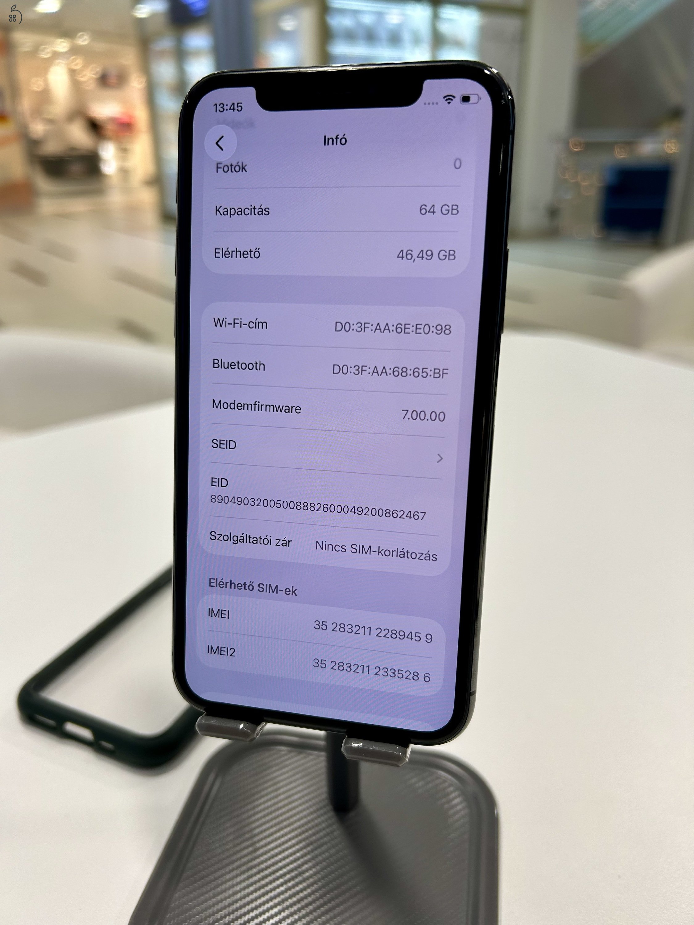 Üzletből iPhone 11 Pro Space Gray 64GB Független 3 Hó Gar + Beszámítás! 