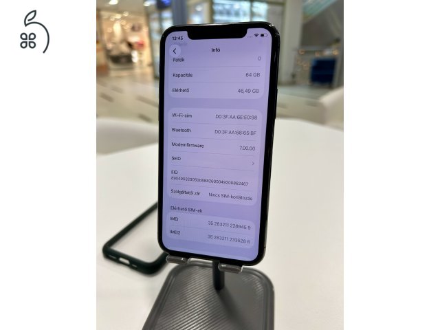 Üzletből iPhone 11 Pro Space Gray 64GB Független 3 Hó Gar + Beszámítás! 