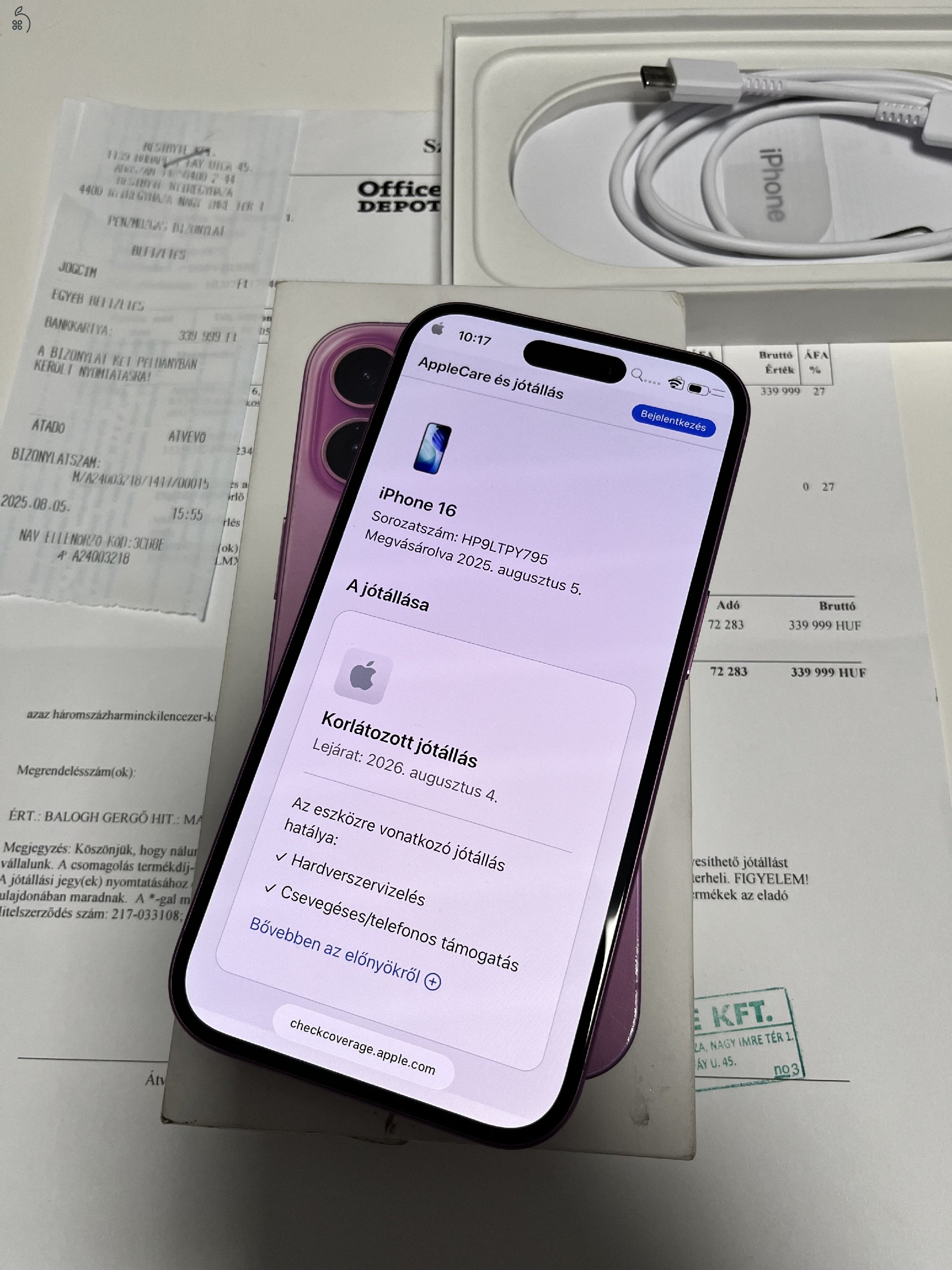 iPhone 16 128GB Apple garancia! Akku 100%!