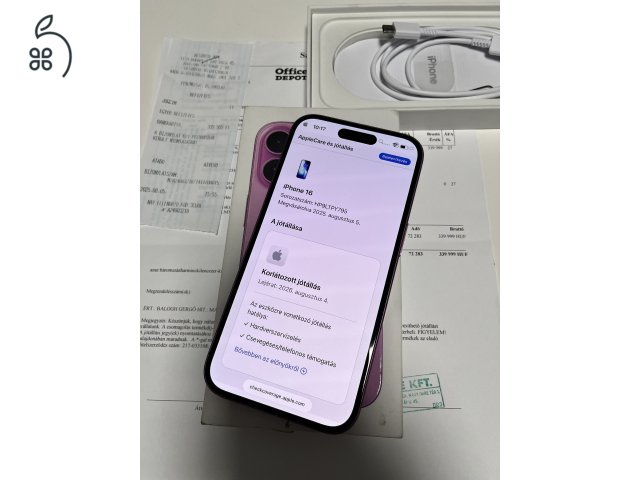 iPhone 16 128GB Apple garancia! Akku 100%!