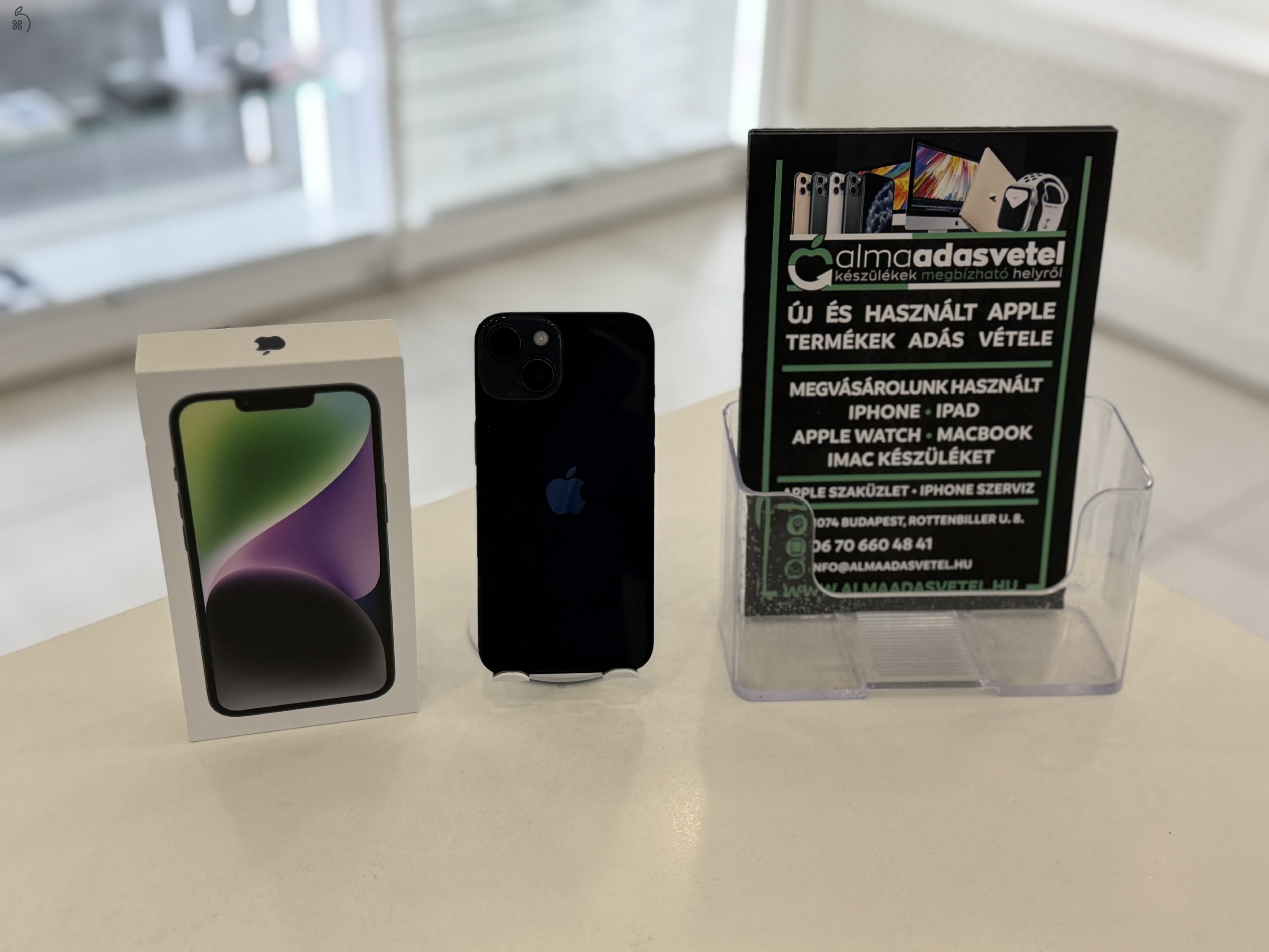 iPhone 14 128GB Vodafone Újszerű/1-3 hónap gar./Akku 86%/p4664