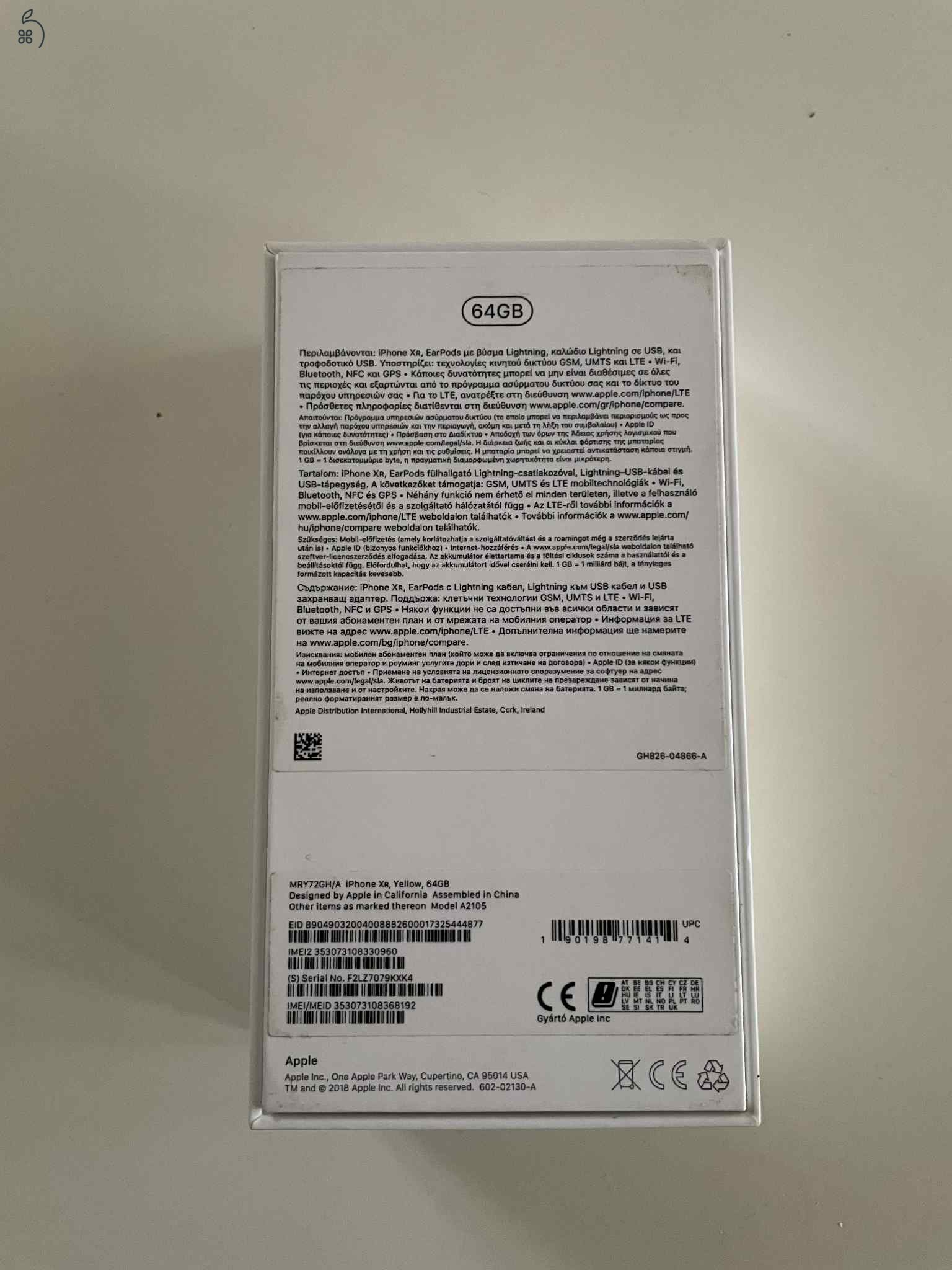 Nagyon szép iPhone XR 64gb sárga