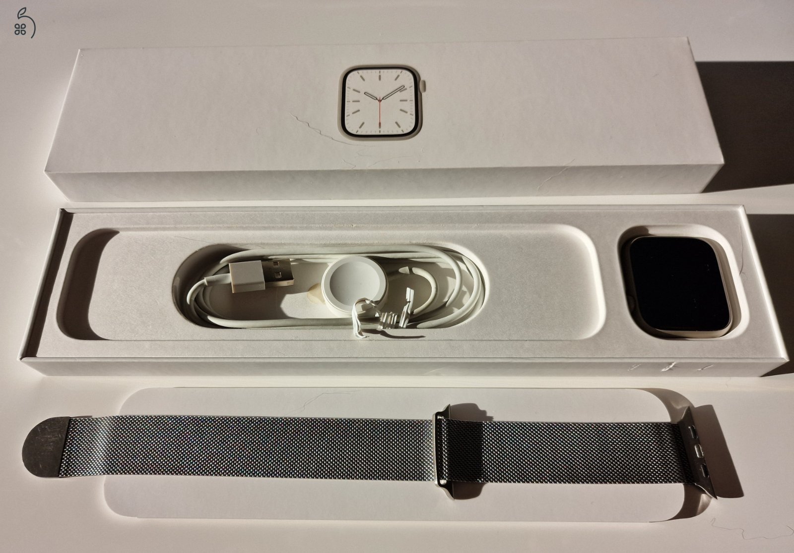 Eladó, használt, kitűnő állapotban lévő Apple Watch Series 7 GPS auminium 45 mm okosórám