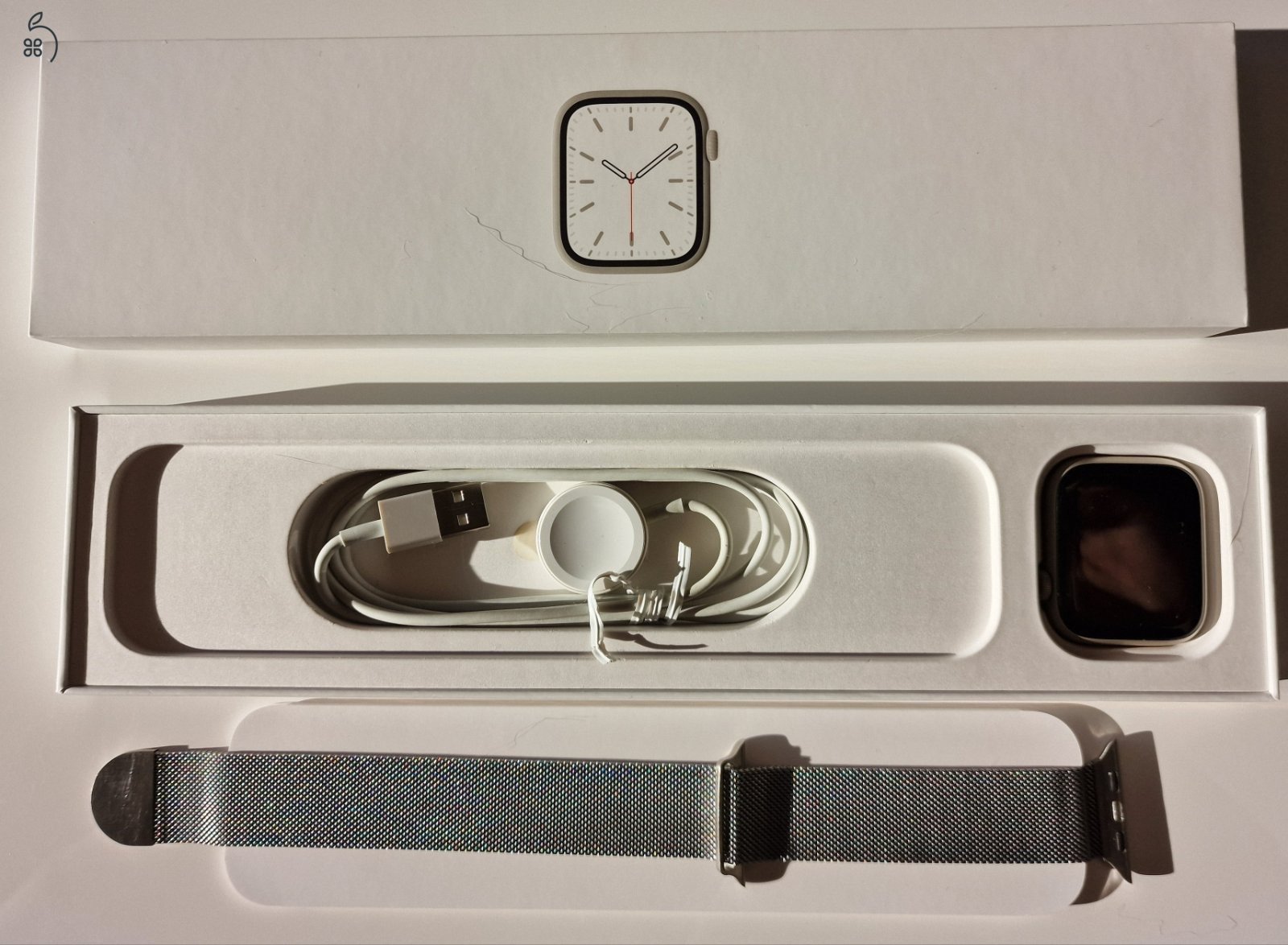 Eladó, használt, kitűnő állapotban lévő Apple Watch Series 7 GPS auminium 45 mm okosórám