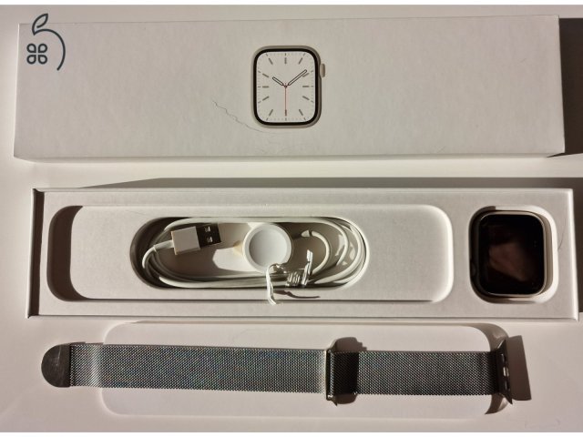 Eladó, használt, kitűnő állapotban lévő Apple Watch Series 7 GPS auminium 45 mm okosórám