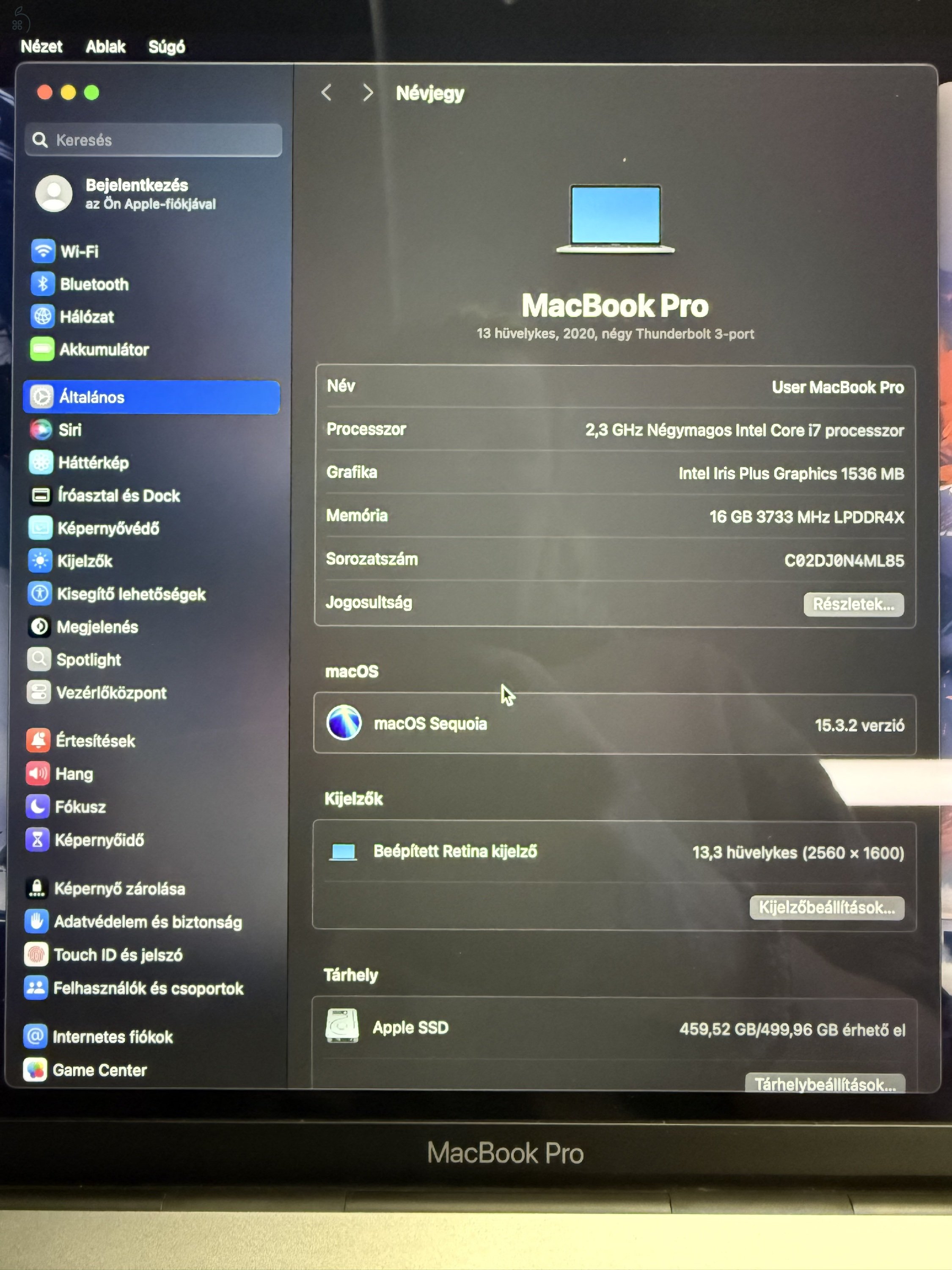 MacBook Pro 13” i7 2020 16GB