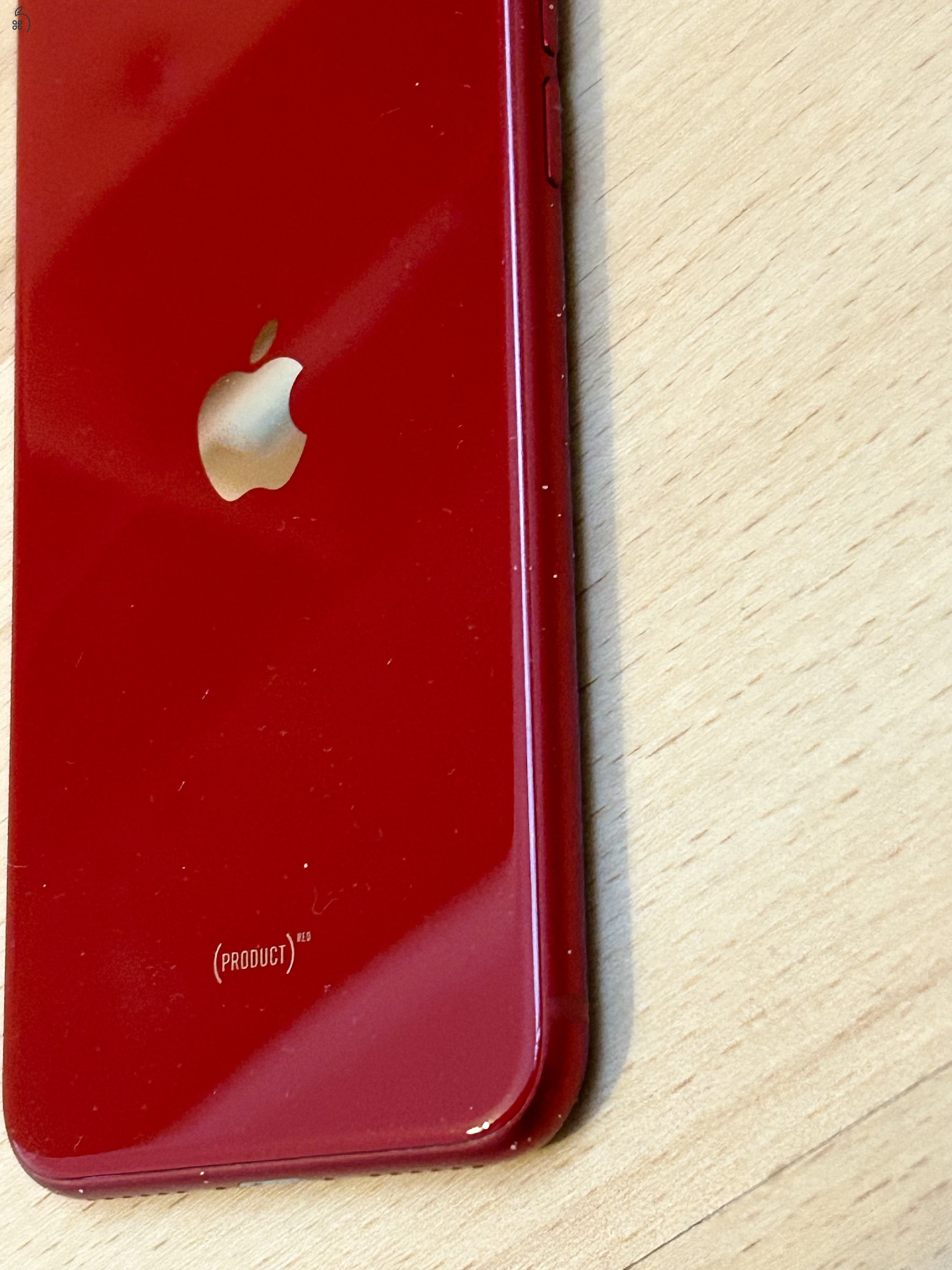Újszerű iPhone SE 3 Red 64gb Független 84% akku