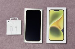 iPhone 14 128GB - AKKU 83% - Jótállás 2026.06.-hóig, kártyafüggetlen, karcmentes állapot