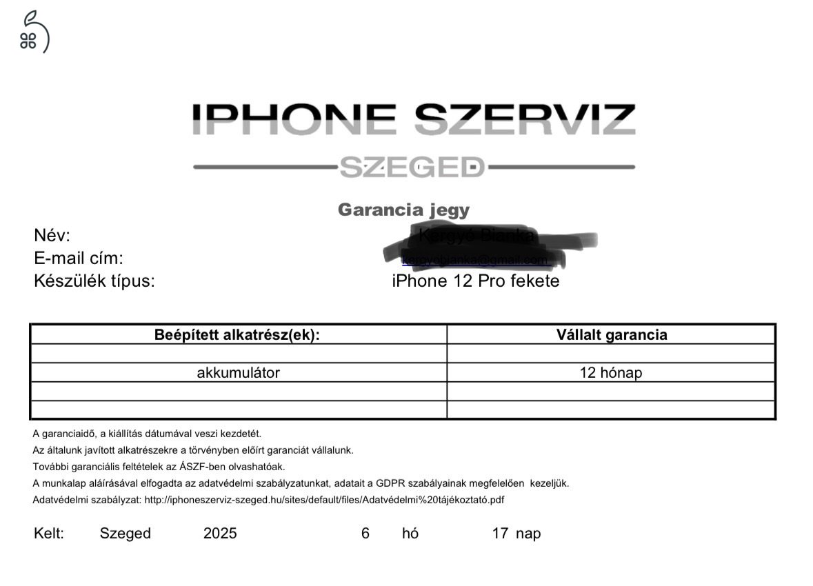 Iphone 12 pro 128Gb grafitszürke