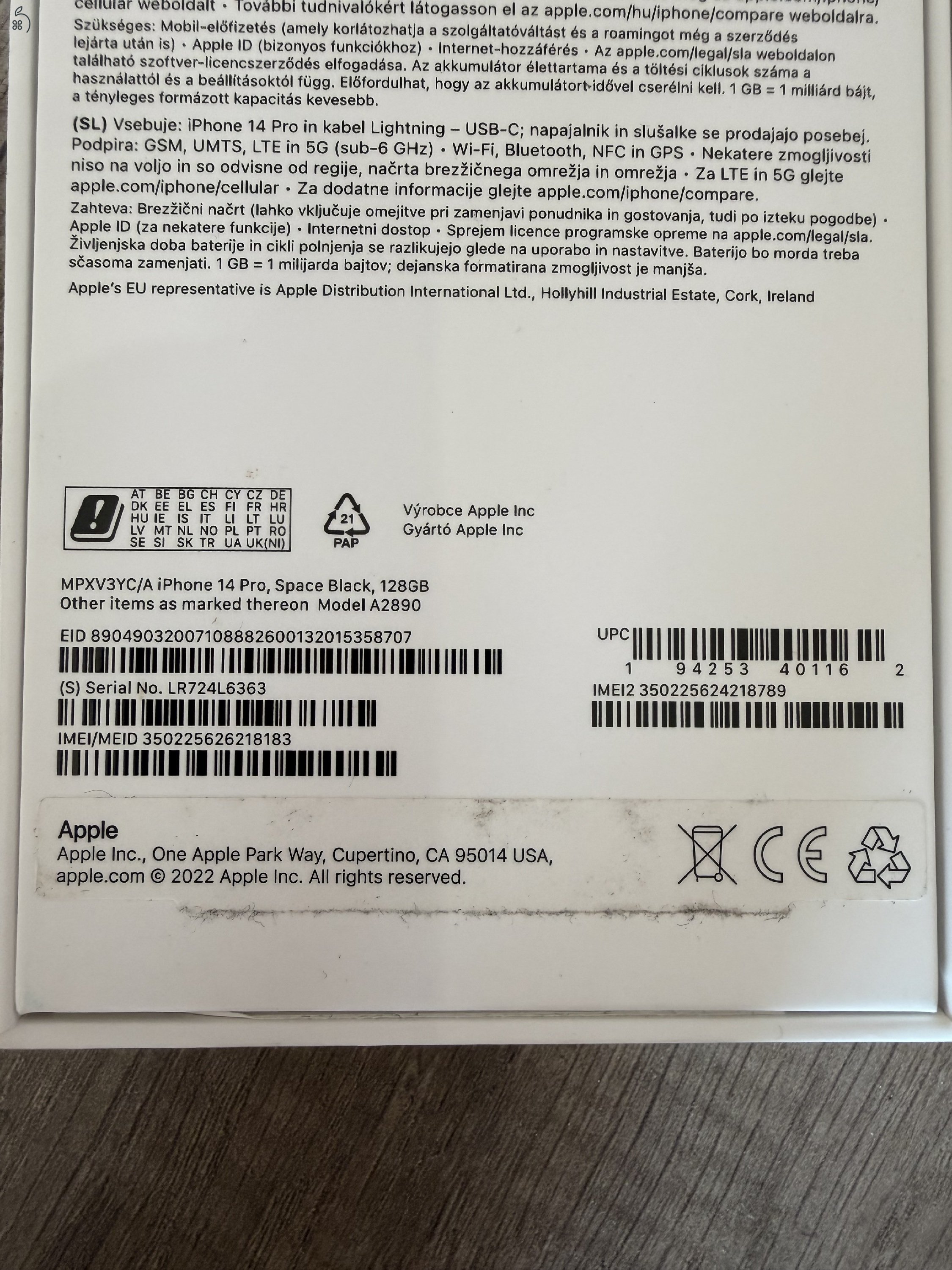 Iphone 14 PRO fekete 128GB