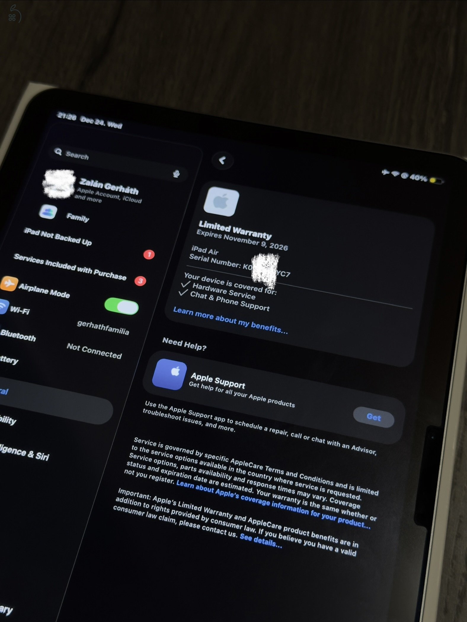 Garanciás iPad Air M3 11” 128 GB WiFi + Tok és üvegfólia