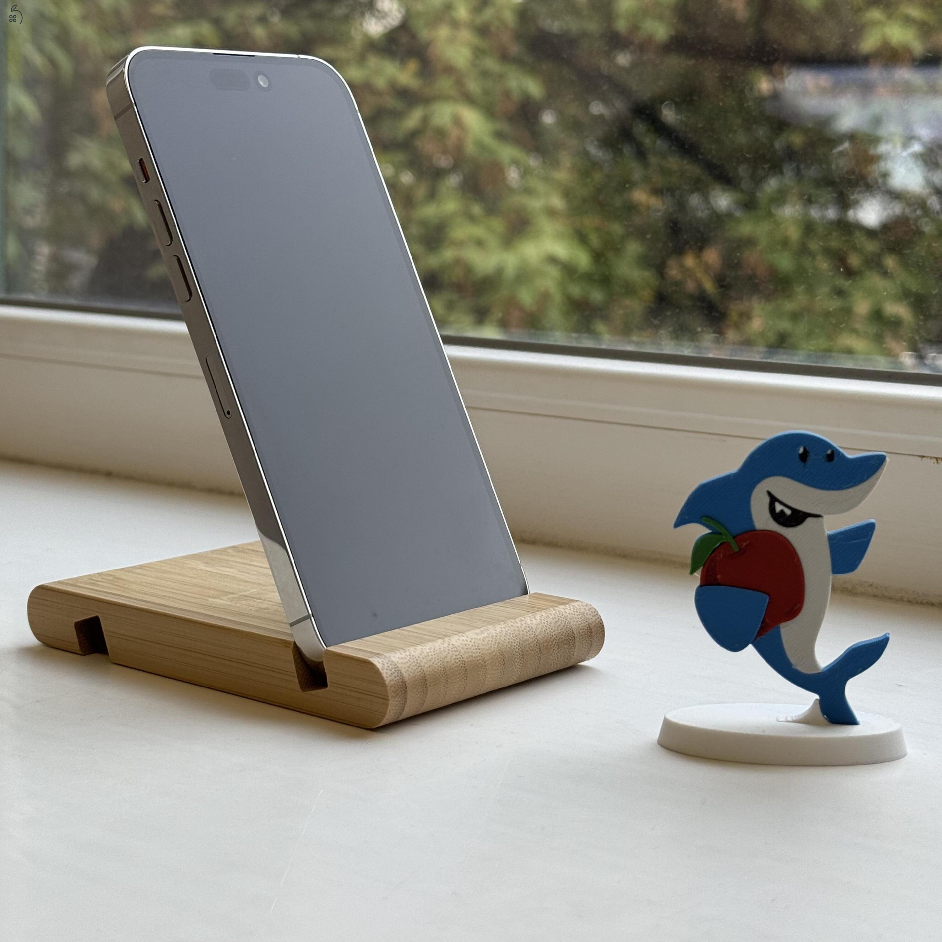 HIBÁTLAN iPhone 14 Pro Max 128GB Silver -1 ÉV GARANCIA - Kártyafüggetlen, MS4239, 100% Akksi