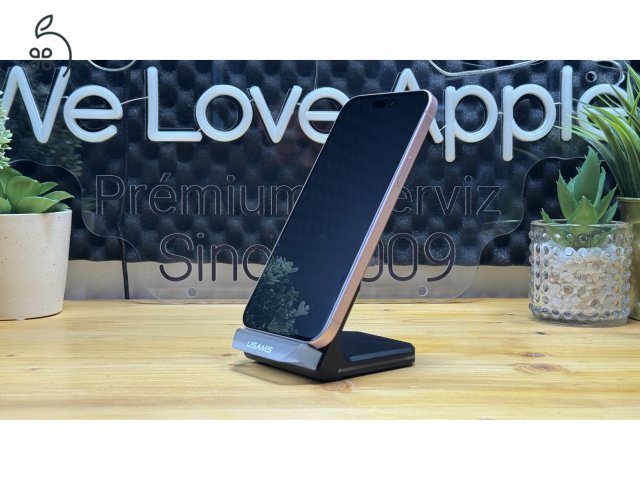  iPhone 15 Plus, 128GB, Rózsaszín, Független - 1ÉV Garancia, Számla 