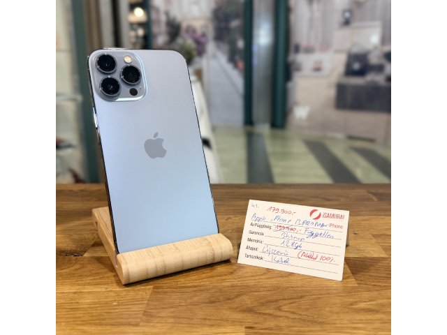 41. Apple iPhone 13 Pro Max - 128 GB - Sierra Blue - újszerű - Akku 100%
