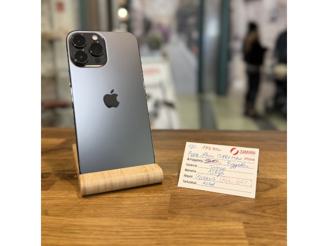 120. Apple iPhone 13 Pro Max - 128 GB - Grafit - újszerű - Akku 100%