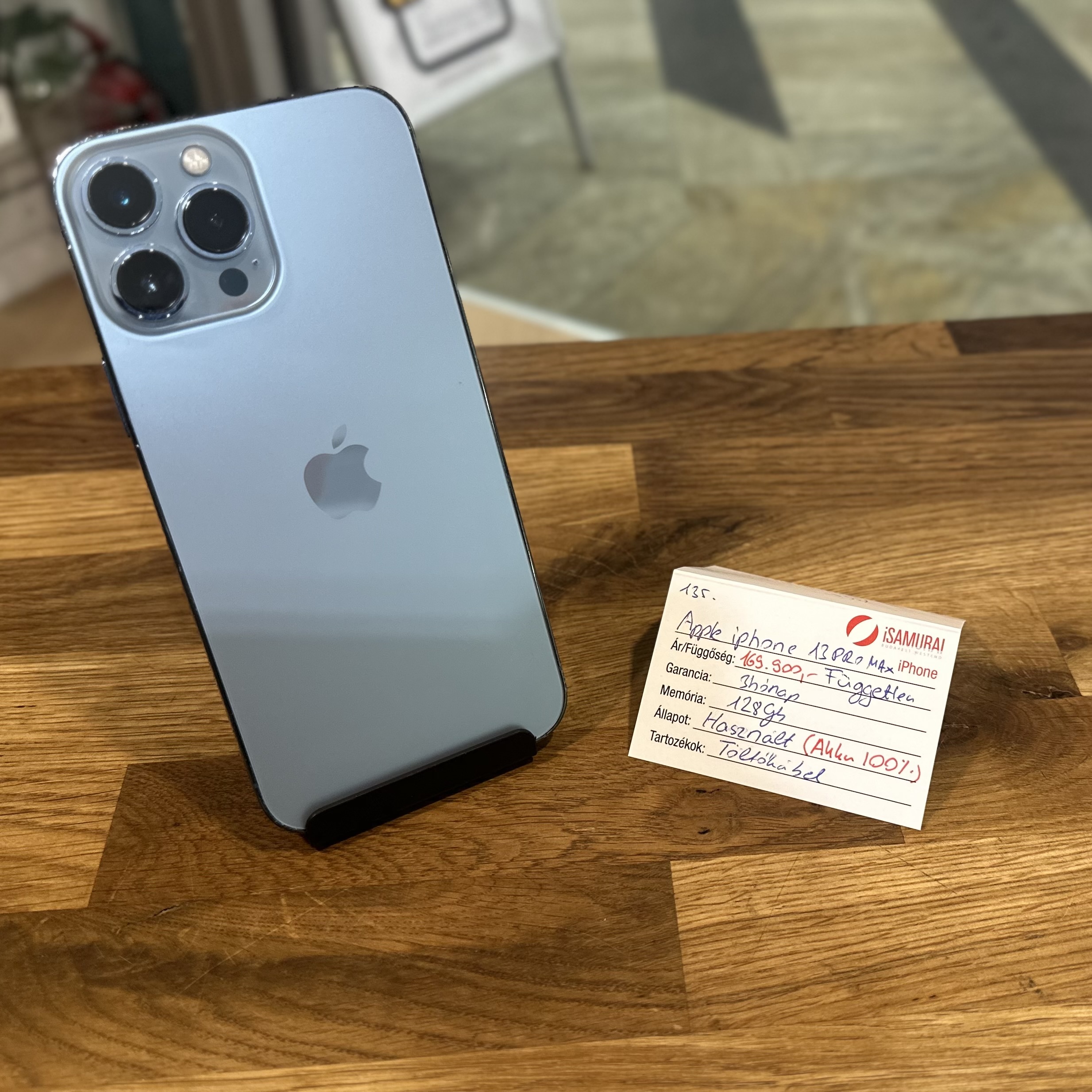 Apple iPhone 13 Pro Max - 128 GB - Sierra Blue - Akku 100% ( 135. )