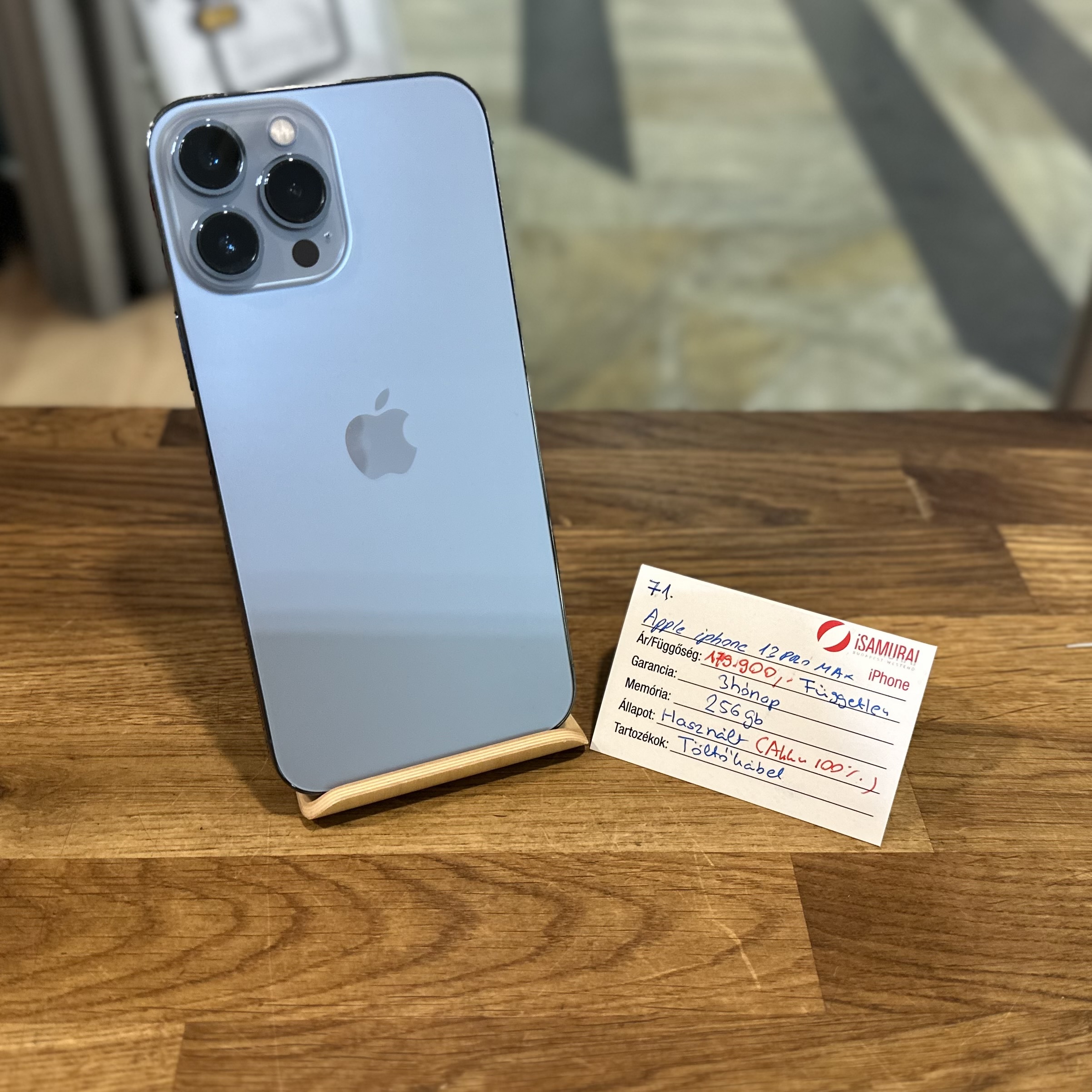 Apple iPhone 13 Pro Max - 256 GB - Sierra Blue - Akku 100% ( 71. )