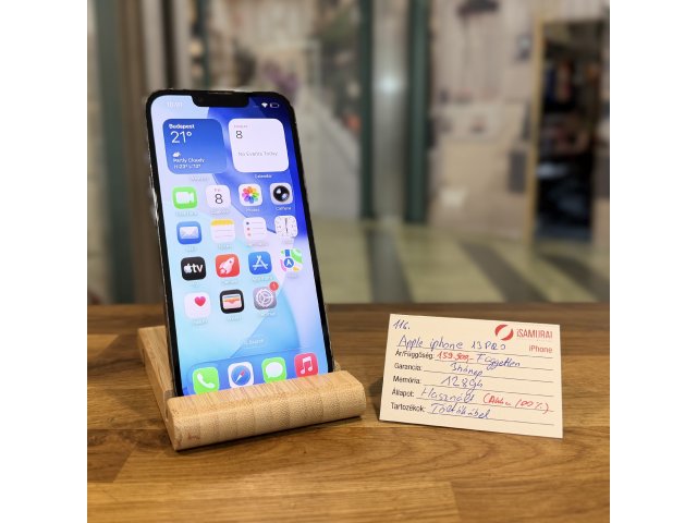 Apple iPhone 13 Pro - 128 GB - új akku - Kártyafüggetlen (116.)