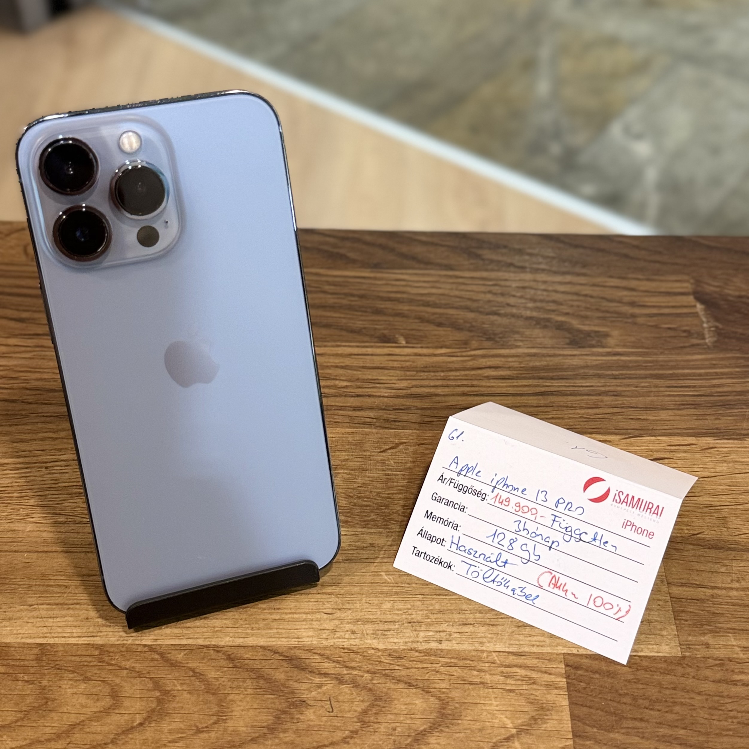 Apple iPhone 13 Pro - 128 GB - új akku - Kártyafüggetlen (61.)