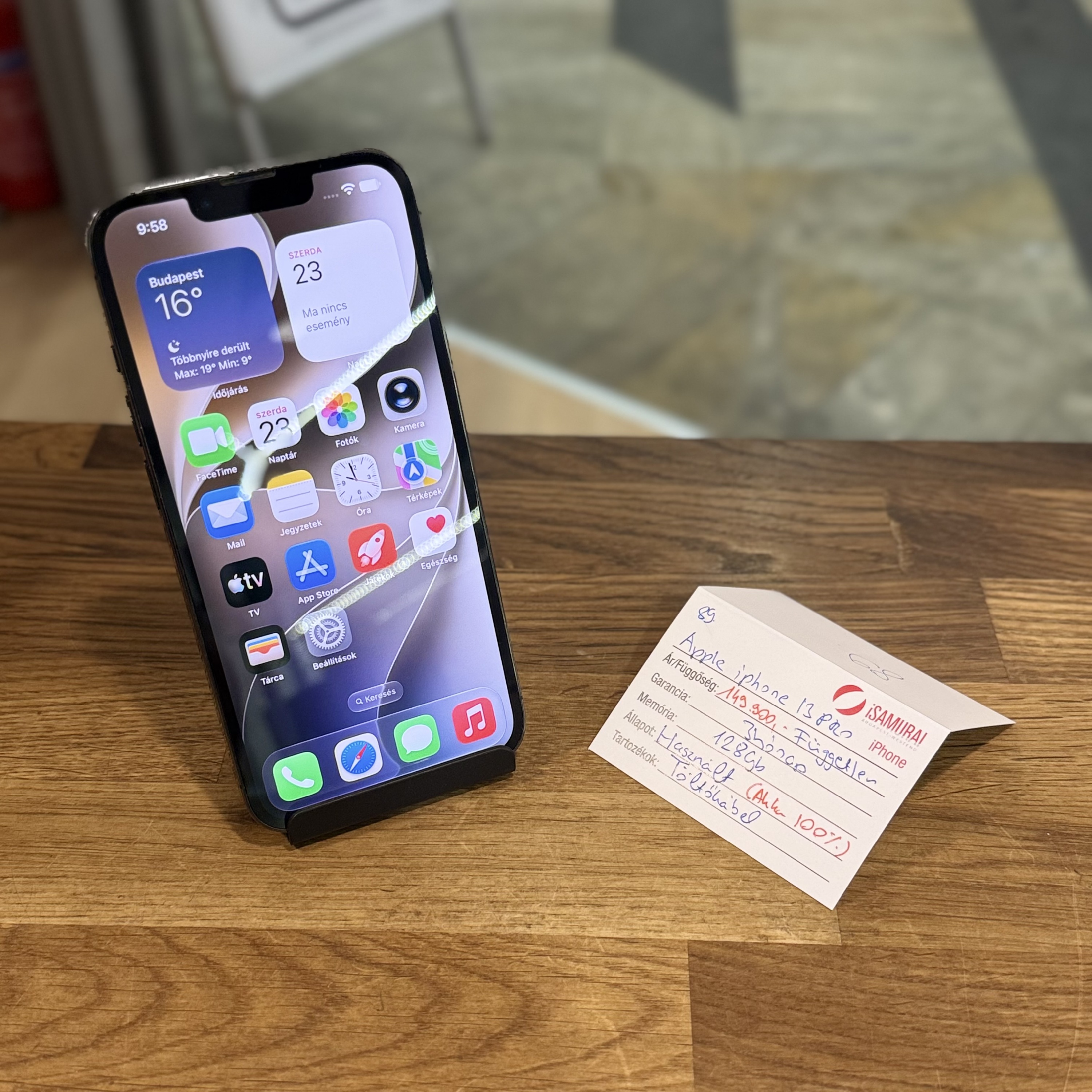 Apple iPhone 13 Pro - Space Grey - 128 GB - Akku 100% (89.)