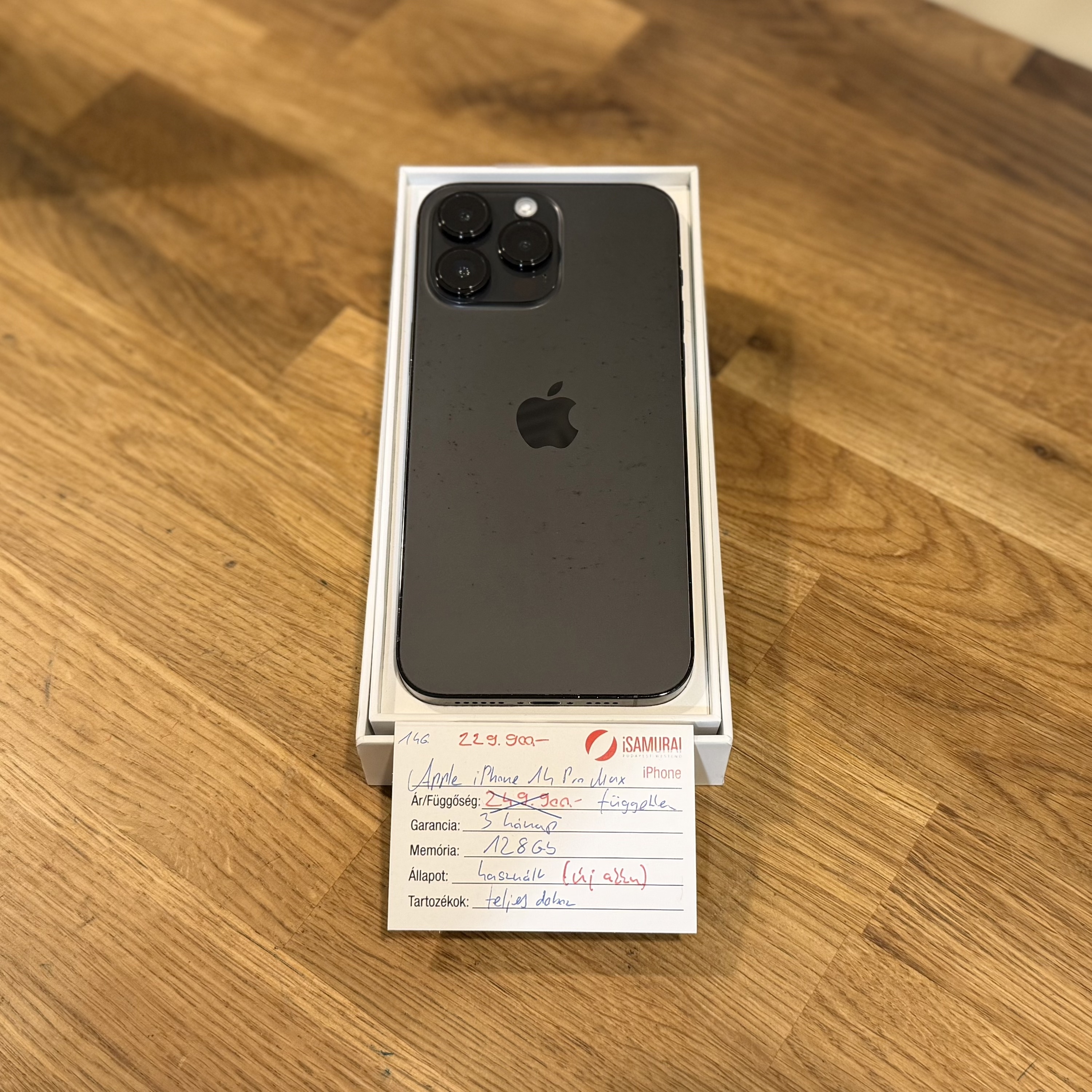 146. Apple iPhone 14 Pro Max - 128 GB - Space Black - Akku 100%