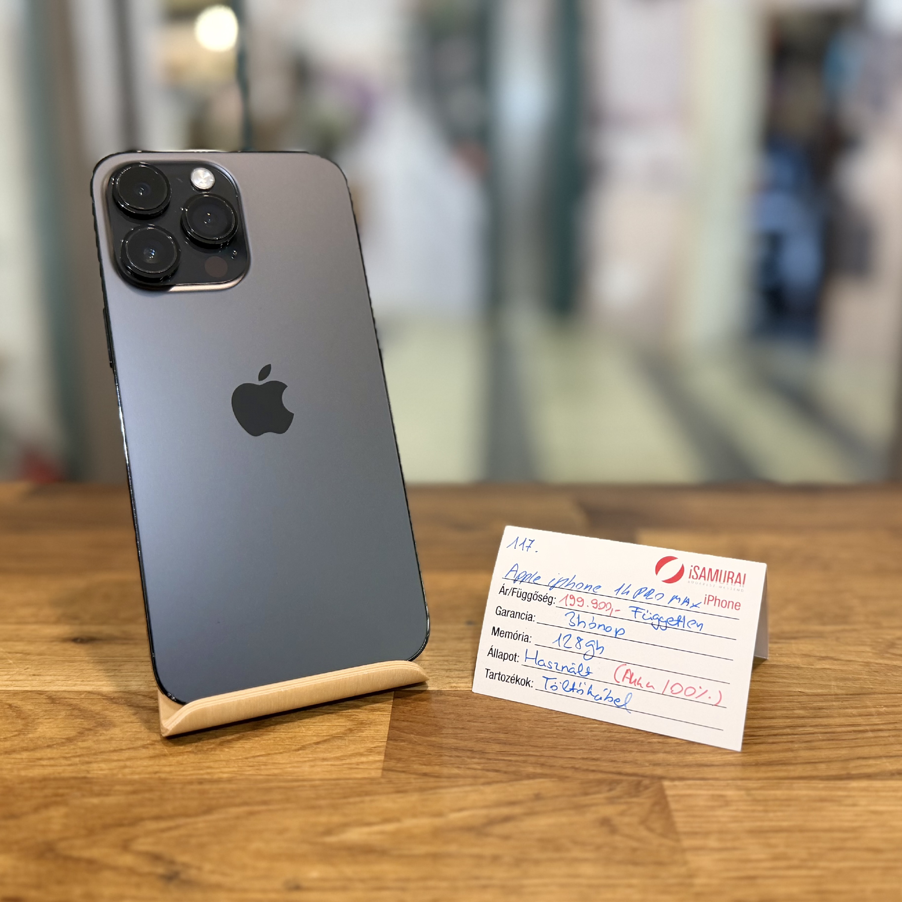 Apple iPhone 14 Pro Max - 128 GB - Space Black - Akku 100% ( 117.)