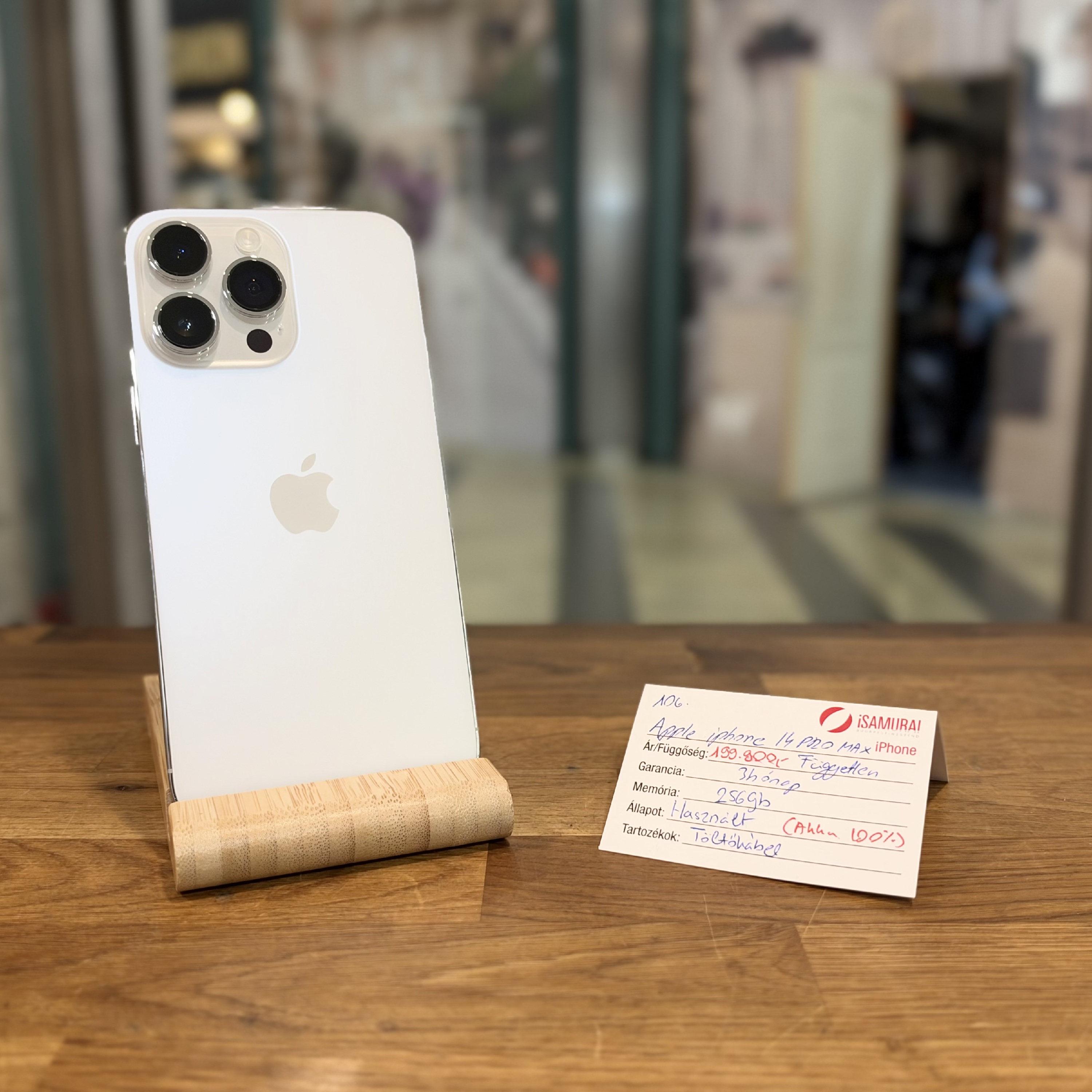 Apple iPhone 14 Pro Max - 256 GB - Ezüst - Akku 100% ( 106.)