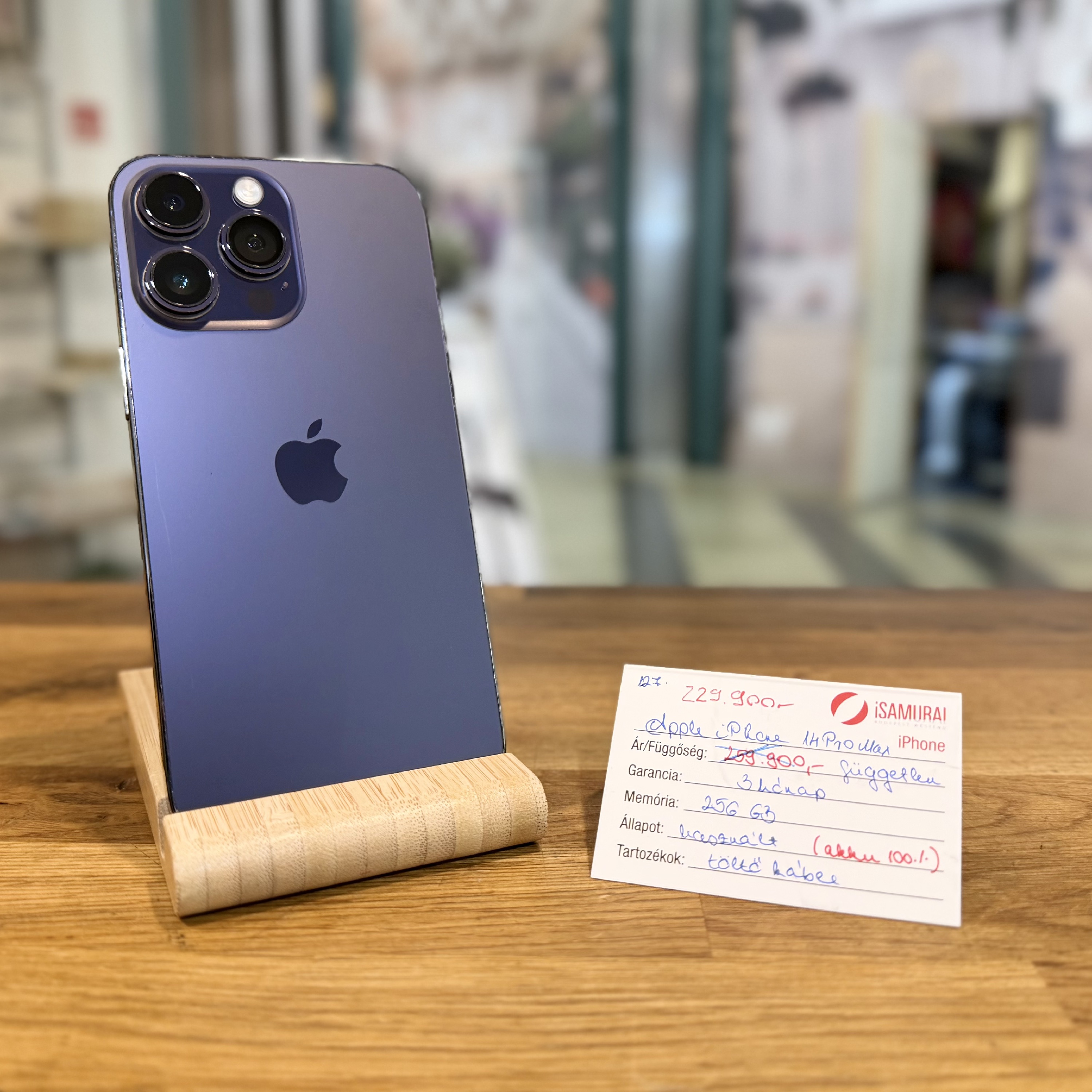 127. Apple iPhone 14 Pro Max - 256GB - Deep Purple - Akku 100%