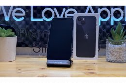  iPhone 13, 128GB, Fekete, Független - 1ÉV Garancia, Számla 