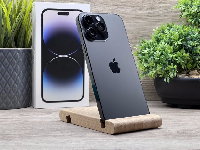 iPhone 14 Pro Max Space Black 256GB 2 ÉV Garanciával Számlával 100% Akku