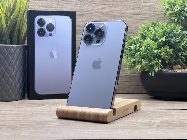 Hibátlan iPhone 13 Pro Sierra Blue 128GB 2 ÉV Garanciával Számlával 100% Akku