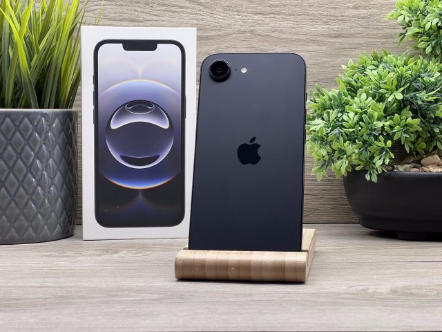 Hibátlan iPhone 16E Black 256GB 2 ÉV Garanciával Számlával 100% Akku