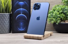 Hibátlan iPhone 12 Pro Max Pacific Blue 128GB 2 ÉV Garanciával Számlával 90% Akku