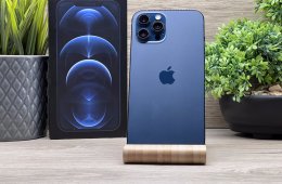 Hibátlan iPhone 12 Pro Max Pacific Blue 128GB 2 ÉV Garanciával Számlával 90% Akku