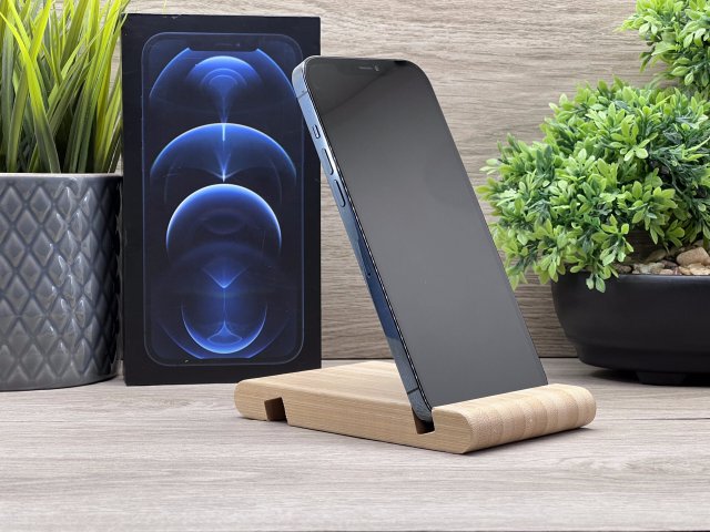 Hibátlan iPhone 12 Pro Max Pacific Blue 128GB 2 ÉV Garanciával Számlával 90% Akku