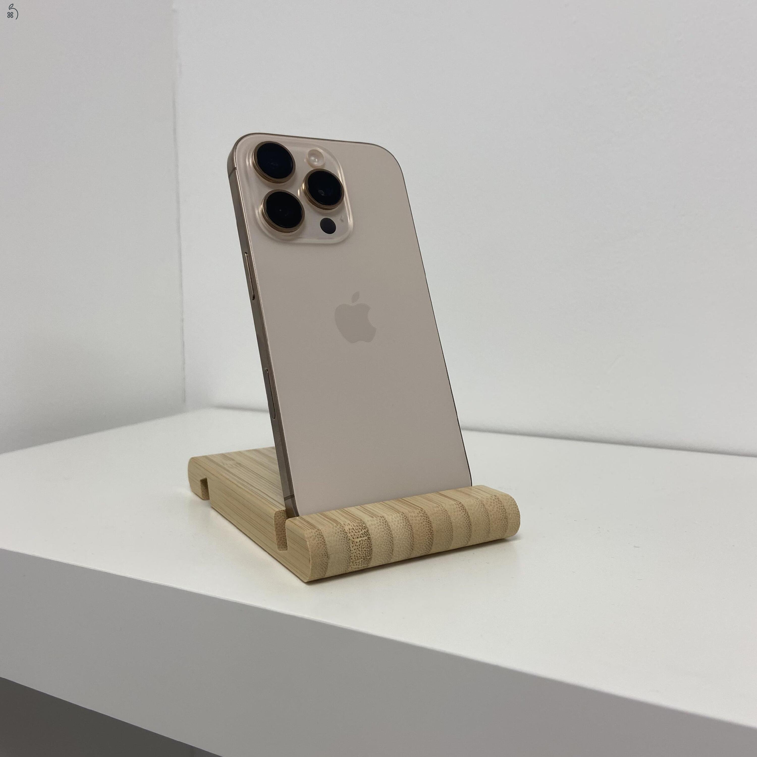 iPhone 16 Pro 128GB Desert Titanium -1 ÉV GARANCIA - Kártyafüggetlen