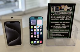 iPhone 15 Pro 128GB Független Használt/1-3 hónap gar./Akku 88%/p4667