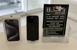iPhone 15 Pro 128GB Független Használt/1-3 hónap gar./Akku 88%/p4667