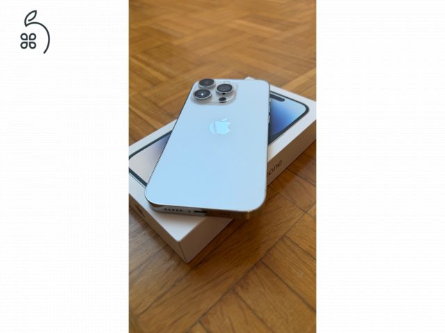 Karcmentes, újszerű iPhone 14 Pro ezüst (silver) + ajándék üvegfólia