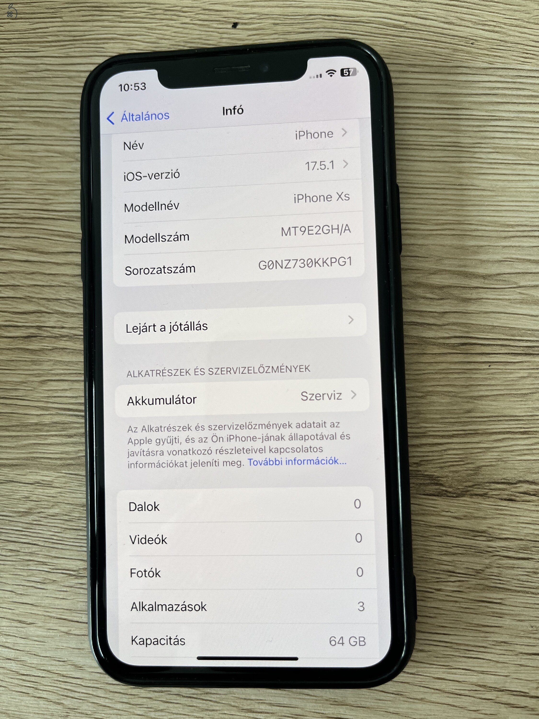 Apple iPhone XS – 64 GB – kártyafüggetlen