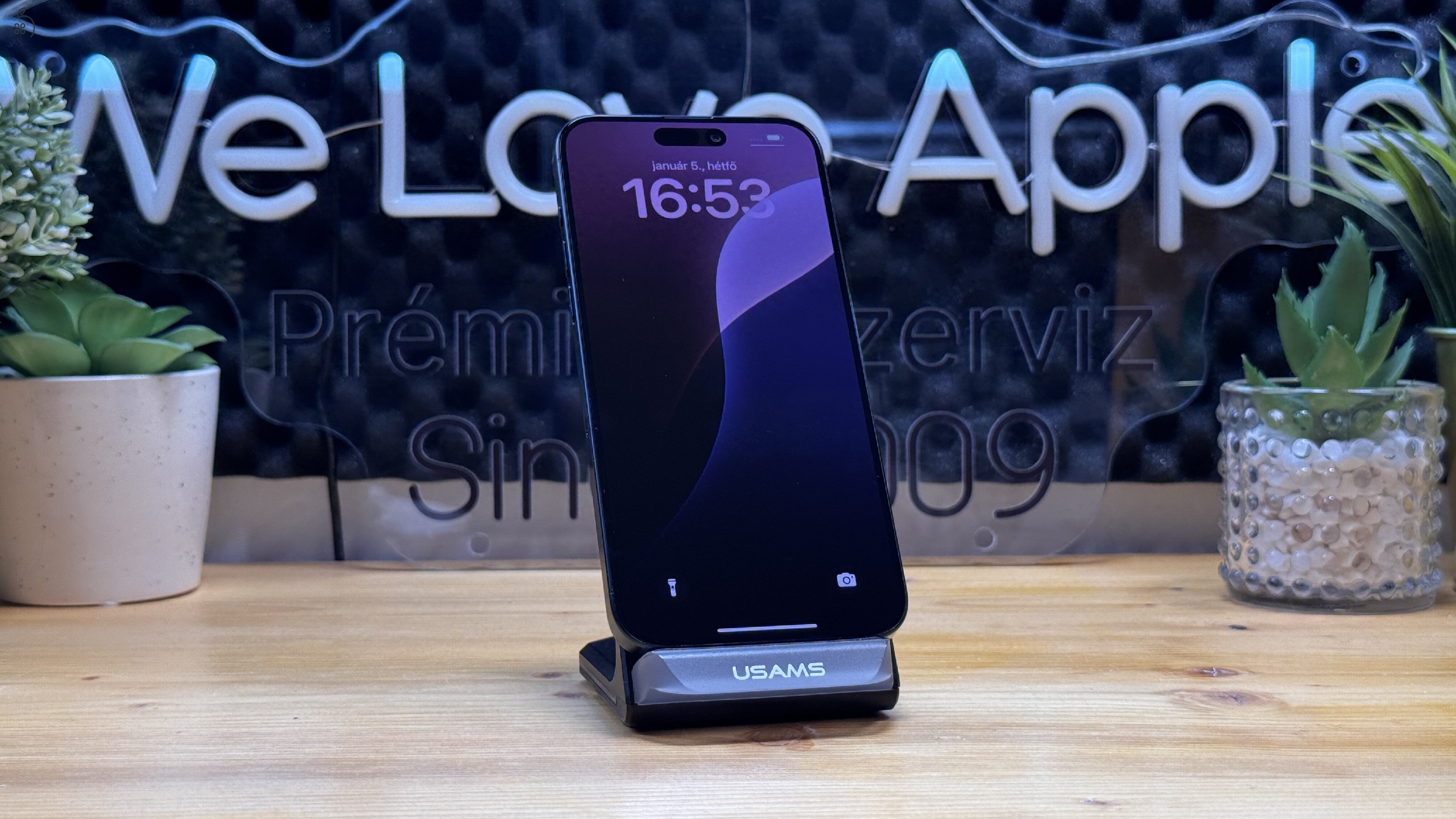  iPhone 15 Pro Max 256GB Kék, Független - Garancia, Számla 