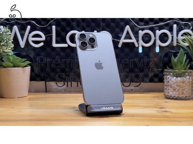  iPhone 16 Pro Max 256GB Natúr Titán, Független - Garancia, Számla 