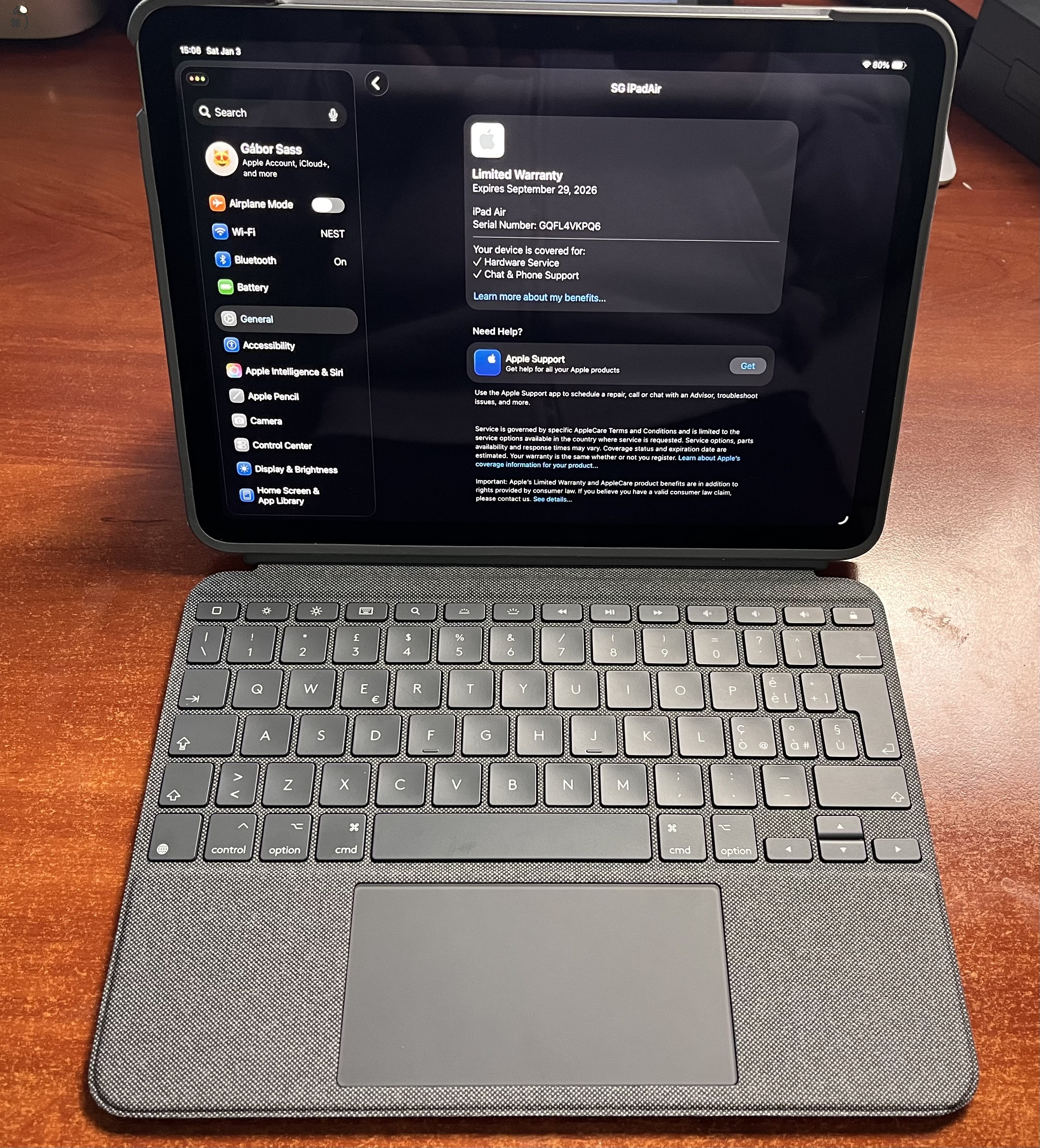 iPad Air 11 M3 128 GB WiFi felbontott, kipróbált, vadonatúj állapotban, 2027.09. 29-ig garancia