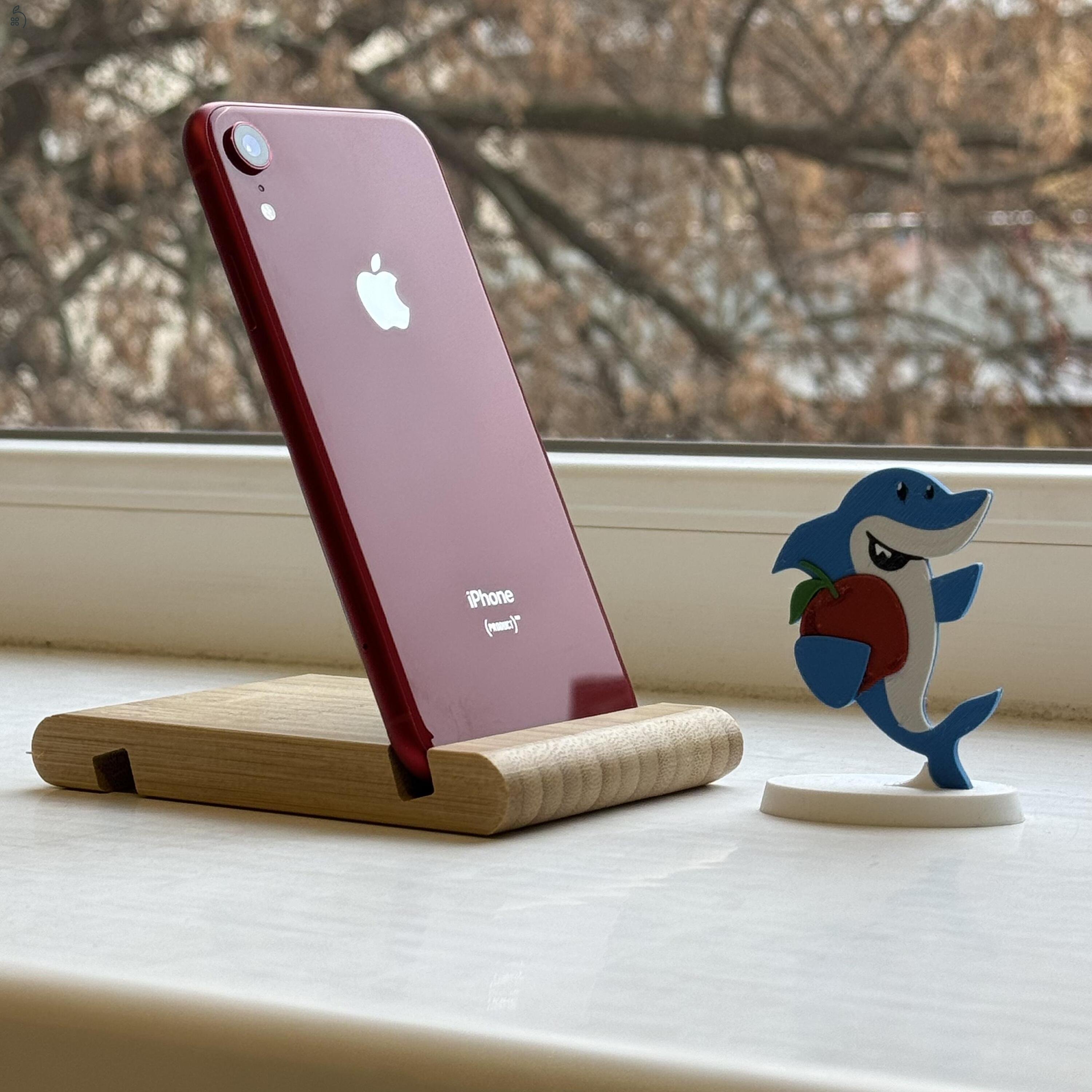GYÖNYÖRŰ iPhone XR 128GB Red-1 ÉV GARANCIA - Kártyafüggetlen, MS3984, 100% Akkumulátor 