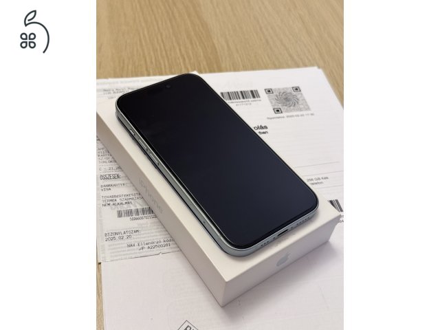 iPhone 15 256GB kék 98% akku MEDIA MARKT GARANCIA 2028.02-ig